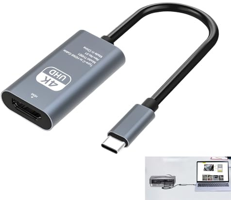 USB C to HDMI Adapter, Type C to HDMI Adapter 4K Converter Thunderbolt 3 Compatible Video Audio Output for iPhone 15 MacBook Pro 2016 2017 2018 Samsung Galaxy S8 S9 Note 8 Note 9 Huawei Mate 20