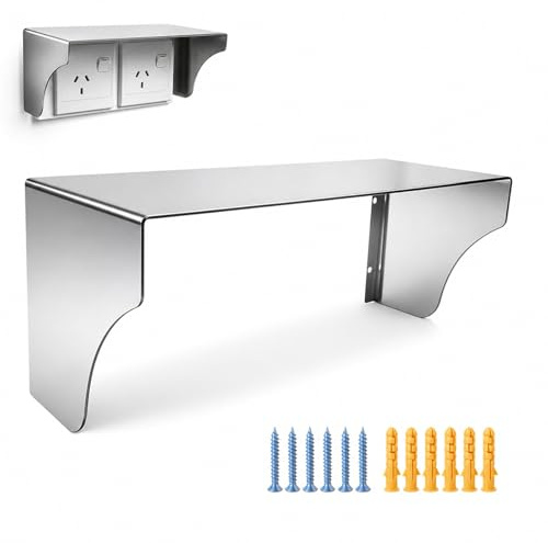Protection Prise Extérieure Inox avec Vis, Cache Prise Extérieur Étanche