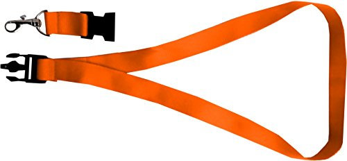 Geschenkartikel Schlüsselband 25 mm bedruckt mit Ihrem eigenen Schriftzug (orange)