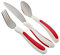NRS Healthcare M99680 Red/White Kura Care Adult Cutlery Set