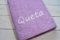 Duschtuch personalisiert mit Namen Frottier lila Flieder violett Bestickt 70x140 Badehandtuch Baumwolle Namenshandtuch weich Geschenk Hochzeit Geburtstag Weihnachten (70 x 140 cm, Lila) (140228)