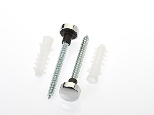 MaKe PRO033 Straight Toilet Pan Fixing Kit with Chrome Caps, 21.0 cm*13.5 cm*1.5 cm