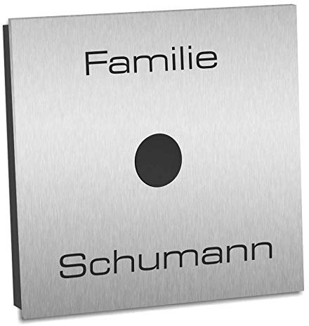 Funkklingel Haustüre Edelstahl SUPER FLACH 120x120x8mm Funk Haustürklingel mit 400m Reichweite und 52 Türklingel Melodien
