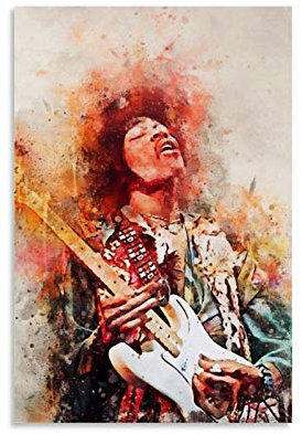 WSDSX 7 Jimi Hendrix Poster und Drucke, Leinwand, Wandkunst, Geschenke, Raumdekoration, Vintage-Musikposter, 60 x 90 cm