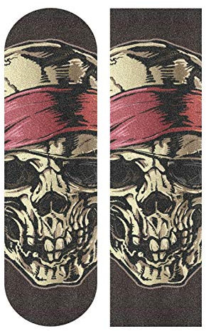 Mnsruu Skateboard-Griptape mit Piraten-Totenkopf-Motiv, für Roller, 22,9 x 83,1 cm