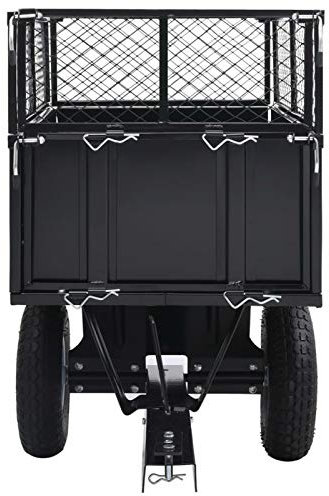 Tidyard Remorque Basculante pour Tracteur de Pelouse de 150 kg