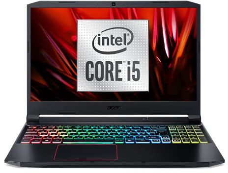 Acer Nitro 5 AN515-55-5041 Intel Core i5-10300H Ordenador portátil Gaming 15,6 FHD IPS 144Hz, PC Portable Gamer (NVIDIA GeForce RTX 3060, RAM 8 GB, SSD 512 GB, Windows 10) - Teclado AZERTY, Negro