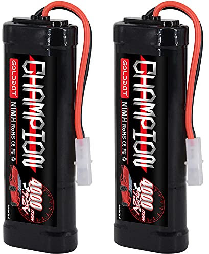 GOLDBAT RC Akku 4200MAH NIMH Batterie 7.2V Compatible with Tami YA Plug for RC-Car RC-Truck RC-Boot Traxxas LOSI-assoziiertes HPI Kyosho Quadcopter Drone Hobby(2Pack)