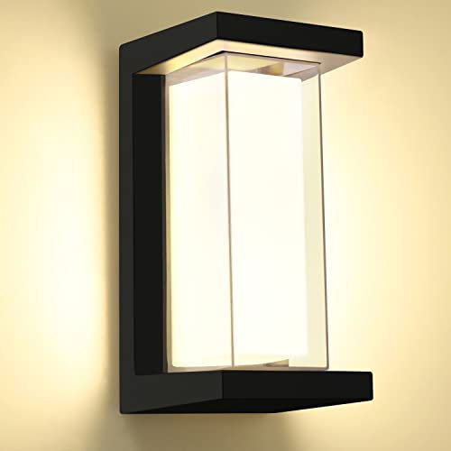Kingwen 15W LED Wandleuchte 3000K Wandlampe LED Wandleuchte Aussen Warmweiß LED Außenwandleuchte Modern Wandbeleuchtung innen & Außen IP65.