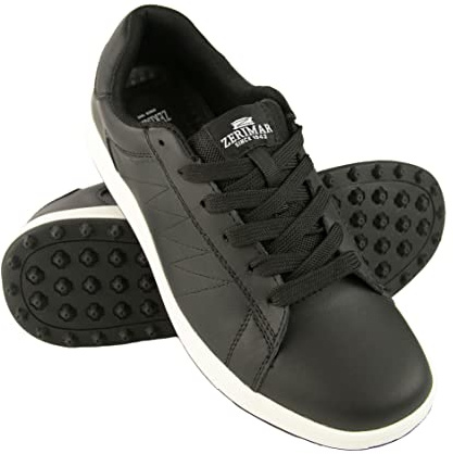 Zerimar Scarpe Casual da Golf Uomo | Sneakers Golf | Scarpe Sportive Pelle | Nero Taglia 41