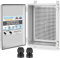 TICONN Waterproof Electrical Junction Box IP67 ABS Plastic Enclosure with Hinged Cover with Mounting Plate, Wall Brackets, Cable Glands (Off-white, 13.8x9.8x5.9)