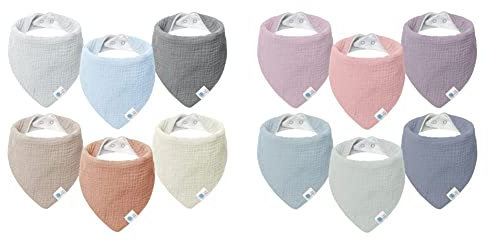 Lulu moon Lätzchen Baby Dreieckstuch Baby Musselin Halstuch Baby für Junge und Mädchen & Lätzchen Baby Dreieckstuch Baby Musselin Halstuch Baby für Junge und Mädchen