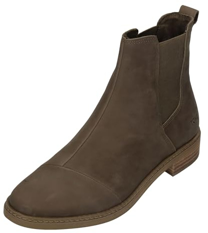 TOMS Women's Charlie Chelsea Boot, Canteen Nubuck Leather, 3 UK