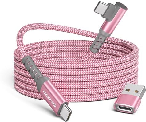 BASESAILOR USB C to USB C 100W Cable with USB Adapter 2M,Right Angle Fast Charging PD Charger Cord for iPhone 15 16,MacBook,iPad 10 Air 5 4 Mini 6,Samsung Galaxy S24 S23 A54 A14 A34,Note,Z Fold Flip