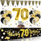 Luftballon 70. Geburtstag Deko mit Lichterkette, Banner, Kuchen Deko, Girlande, Set, Luftballons, Konfetti, Geburtstagsdeko