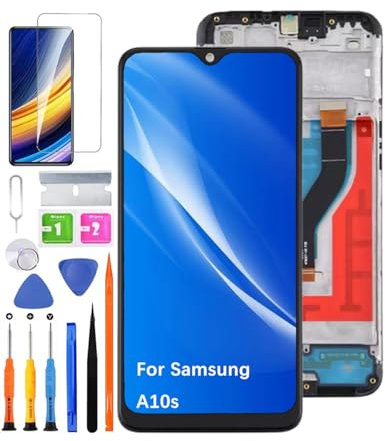 HLYGZX Écran pour Samsung Galaxy A10s A107F A107M Écran LCD de Rechange Assemblée réparation Kit (Noir avec Cadre,Non pour Galaxy A10)