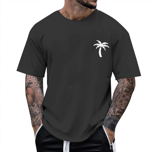 T-shirts für Herren Oversized Sommer Tshirt Palme Angels Oberteile Loose Fit T Shirt Lang Tops Männer Casual Mode Motiv Bekleidung Junge Basic Tee Shirts Vintage Streetwear Baumwolle Sportshirt