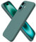 ORNARTO Compatible with iPhone 16 Case 6.1, Slim Liquid Silicone 3 Layers Full Covered Soft Gel Rubber 16 Phone Cases Cover 6.1 inch-Pine Green