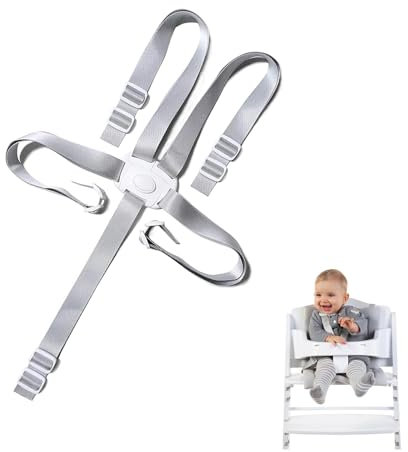 Yuaiosn 1 Pcs 5 Punkt Gurt Sicherheitsgurt, Hochstuhl-Sicherheitsgurte, Ersatz-Sicherheitsgurte, Hochstuhlgurte Verstellbare, Wandelbare Gurte für Hochstuhl/Kinderwagen