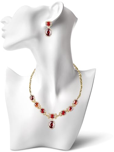 BORDEAG Présentoir à bijoux élégant, présentoir pour colliers, excellent cadeau (blanc)