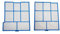 Filtro professionale per condizionatore d'aria, telaio in plastica con rete fine, compatibile con Panasonic e Hitachi (C: 30 x 32,8 cm e 29,2 x 32,8 cm)