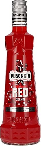 Puschkin - Red Orange Vodka - 70cl Single Bottle - 17.5% ABV - Blood Orange Vodka - Fruity & Smooth - weet & Delicious Flavoured Vodka - Ideal for Cocktails