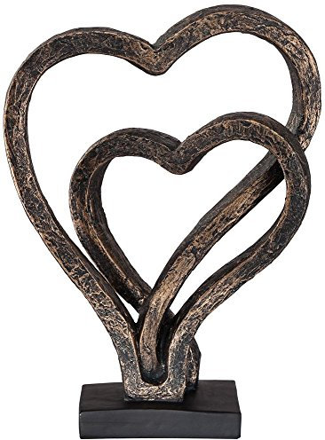 Universal Lighting and Decor Ineinander Verschlungenen Herzen Bronze 11 3/4-inch-h Skulptur