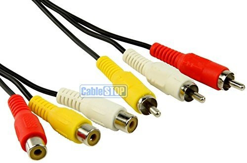 Triple 3 x RCA Phono EXTENSION Male to Female Audio Video Cable 2m 3m 5m Cable (5m)