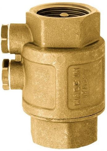 Geka 5794SB Zwischenventile 2X IG G1 Zoll mit Entleerungsschrauben aus Messing, Gold, 18 x 8 x 13 cm