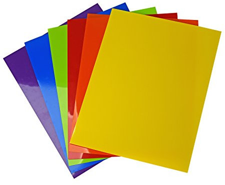 Vaessen Creative Schrumpffolie Set 6 Farben A5, 12 Blatt, Plastic, Multicolour, 14.8 x 21 x 0.3 cm, Einheiten