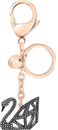 Swarovski Damen-Taschenanhänger SWAN FACETS Metall Swarovski Kristalle One Size, rosé/schwarz