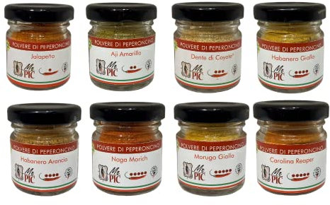 KIT HOT COLLECTION - Polveri di peperoncino Mr PIC® - Mr PIC®: il Peperoncino Toscano di qualità - Carmazzi: la più ampia linea di prodotti piccanti in Italia