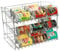 Amtido 3 Tier Stackable Can Rack Holder - Kitchen Organiser for Canned Goods - Chrome Finish