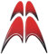 Quattroerre 19812 Fregi 3D Racing Wing, rot metallic