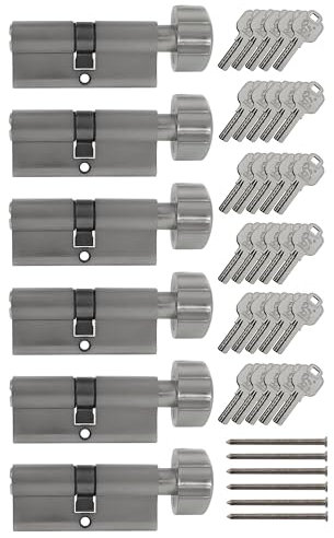 6x Knaufzylinder KD 90 mm 45/45 gleichschließend inkl. 30 Schlüssel