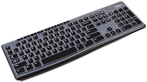 iKammo for Logitech MK270 Wireless Keyboard Cover Skin, PC Desktop Keyboard Protector, Ultra Thin Silicone, Black