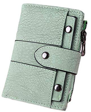 Oyccen Portefeuille en Cuir PU pour Femme Dames Court Porte Monnaie avec Poche Zippée Multi-Slots Porte Cartes