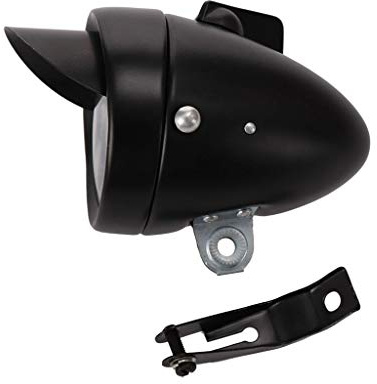 geneic Retro Bright Classical Cool Bicycle Headlight Vintage Design Bike Metal Case Chrome Steel LED Light Night Riding Safety Front Fog Head Lamp