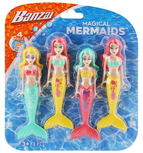 Banzai Dive Mermaids 4pc Colors May Vary