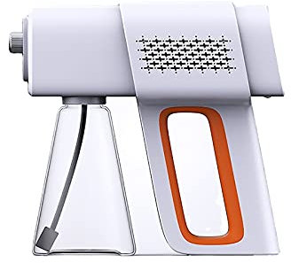 RSGK Nano Pulverizador Recargable, Atomizador Eléctrico Portátil ULV De 380 Ml con Luz Azul Y Azul, Pistola De Pulverización Nano Inalámbrica, Adecuado para Oficina, Escuela, Restaurante, Jardín