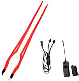 Motorrad Helm LED Streifen Lichtleiste,Asudaro Motorradhelm-LED-Streife Helm Lichtleiste LED Leuchtaufkleber-Streifen Nachtreiten Aufkleber LED-Streifen Warnung Motorradhelm Licht Signal Blinken,rot