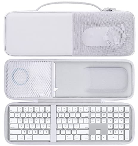 Aenllosi Harte Tasche Hülle für Apple Magic Keyboard mit Ziffernblock und Magic Mouse/Magic Trackpad, Nur Tasche