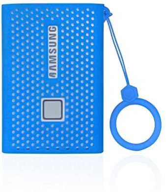 T7 SSD Storage Case, Silicone Protective Case Compatible for Samsung T7 Portable SSD 1TB 2TB 500GB Drives, Scratch-Resistant, Lightweight Softcover Case (Blue)