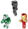 Doyafer 925 Sterling Silber Charms Eisen Cool Man Black Leopard Green Hero Characters Perlen Geschenke für Armband 3-Stück/Paket
