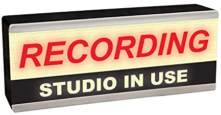 Light Up Recording Studio In Use Sign - Illuminated Music Film Entertainment Room Light - DJ Retro Wall Home Studio Light Box