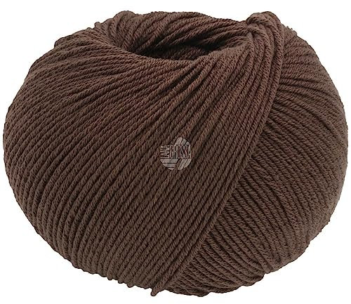 LANA GROSSA Elastico | Baumwoll-Klassiker mit leichtem Stretchanteil | Handstrickgarn aus 96% Baumwolle & 4% Polyester (Elite)| 50g Wolle zum Stricken & Häkeln | 160m Garn FB 182