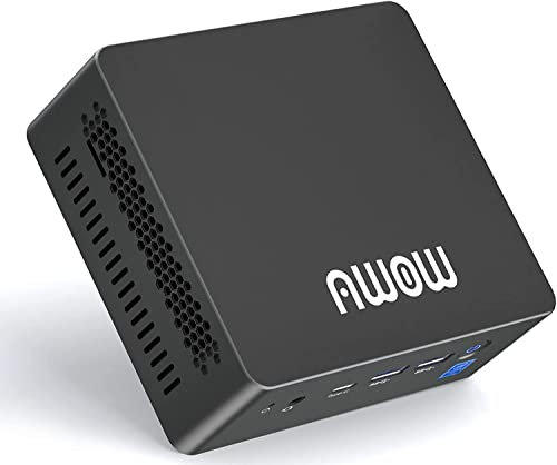 AWOW Mini PC Wi-10 Pro,Celeron J4125 mit 8GB DDR4/ NVMe M.2 256GB SSD 4K@60Hz, AK41 Desktopcomputer Dual HDMI, Erweiterte SSD 2 TB, 2.4G/5G Dual WiFi, Gigabit Ethernet, USB*4,BT 4.2