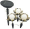 ezsolar Solar LED Lotusblumen - 3er Set mit externem Solarpanel