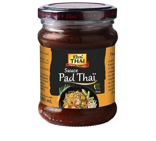 REAL THAI Sauce Pad Thai 245g - Préparation authentique pour plats asiatiques - Saveurs de Thaïlande dans votre assiette Facile à utiliser pour un repas délicieux - Lot De 3 - Vendu Par Lot