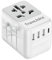 Universal Travel Adapter, TraveJuice Worldwide Travel Plug Adapter with 3 USB A and 1 USB C, Dual 10A Fuses, All in One International Power Adapter Socket Charger for EU, UK, US, AU, CN 150+ Countries